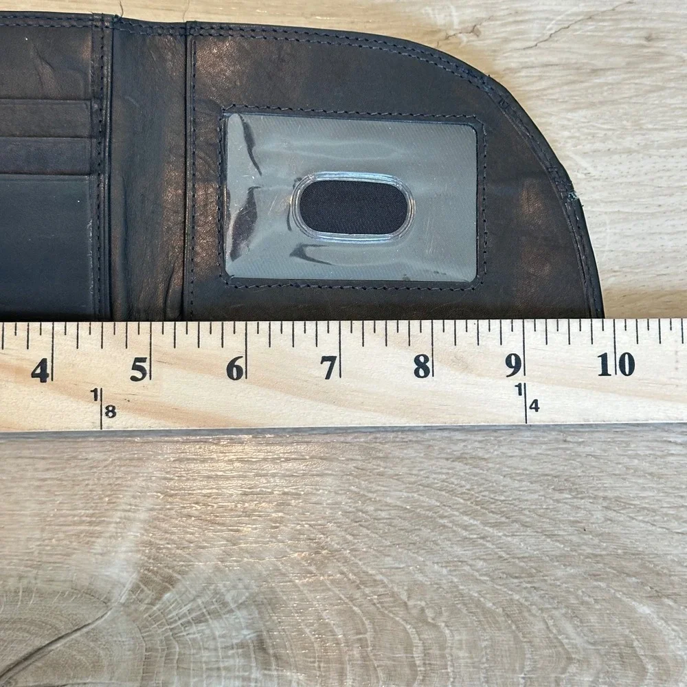 Rogue Industries Red Line Leather Front Pocket Wallet RFID Black Red Men's
